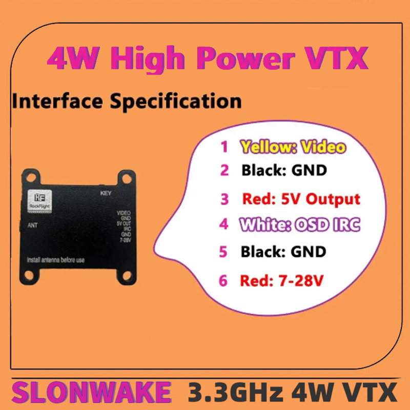SLONWAKE FPV 3.3G 16CH 4000mW  - Drone Rc Remote Control 评论和价格