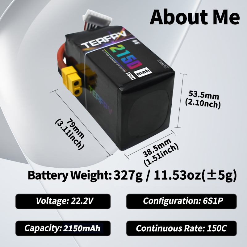 TERFPV Lipo Battery 6S 22.2V 1 - Drone Lipo Battery 评论和价格