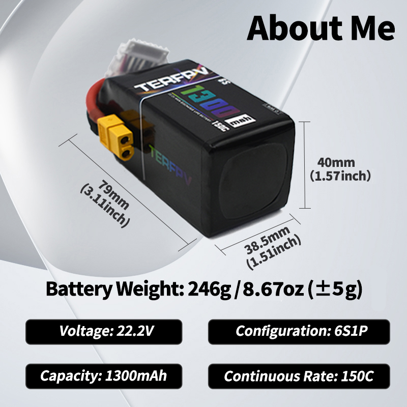 TERFPV Lipo Battery 6S 22.2V 1 - Drone Lipo Battery 评论和价格