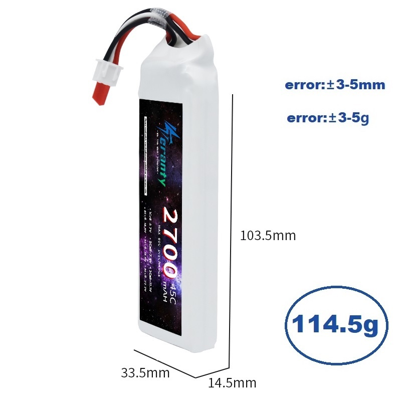 1/3PCS 2S 7.4V Lipo Battery 27 - Drone Lipo Battery 评论和价格