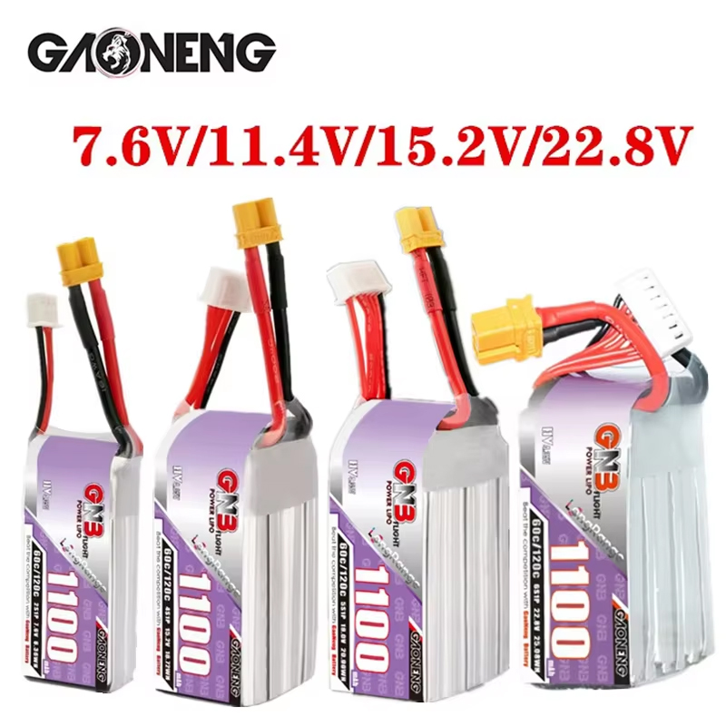 GNB 1100mAh 2S 3S 4S 6S 60C/12 - Drone Lipo Battery 评论和价格