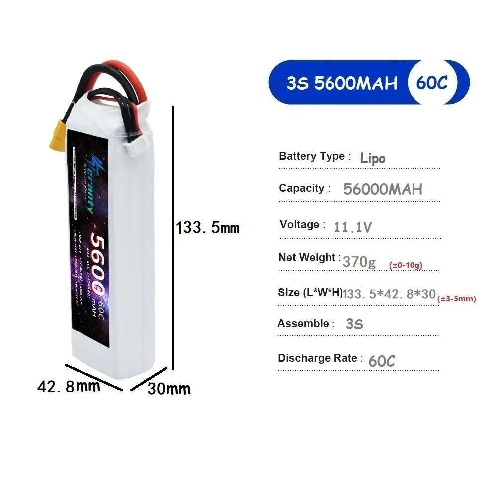 TERANTY 5600MAH 60C 2S 3S 4S 6 - Rc Drift Car Kit 评论和价格
