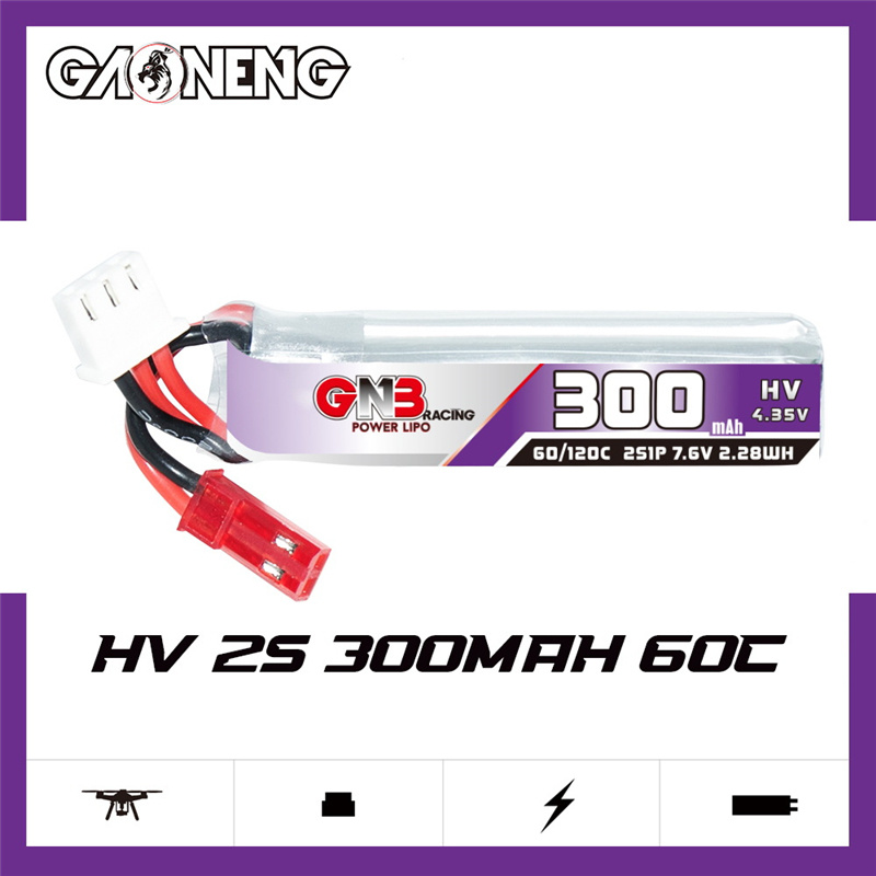 GAONENG GNB 2S 7.6V 300mAh 60C - Drone Lipo Battery 评论和价格